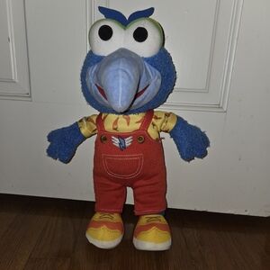 Gonzo From The Muppets Plush Toy With Red Overalls And Red Chili Pepper Shirt